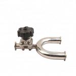 Sanitary Stainless Steel U Type Bend Diaphragm Valve with SS304/SS316L Body