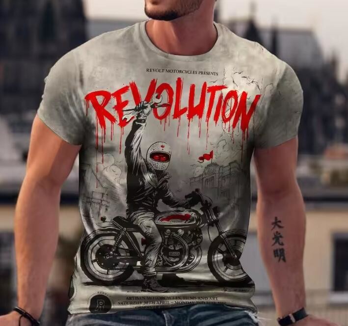 Hip Length All Over Sublimation Shirt Sports Polyester Oversized Graphic T Shirts