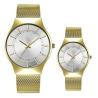 Buy cheap 44mm 36mm Couple Watches Quartz Goldtone Silvertone Male Female Set from wholesalers