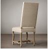 Buy cheap High back clear linen chair french style resturant furniture chair wood carved design with foot stool from wholesalers