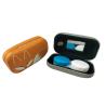 Buy cheap Leather Cute Portable Contact Lenses Case with stylish holder & mirror | various colors | hard case from wholesalers