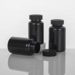Highly Customized 4oz PET Capsule Bottle of Orange Black Plastic Nutrition