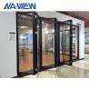 Buy cheap Waterproof Bifold Glass Windows Grey Aluminium Folding Windows from wholesalers
