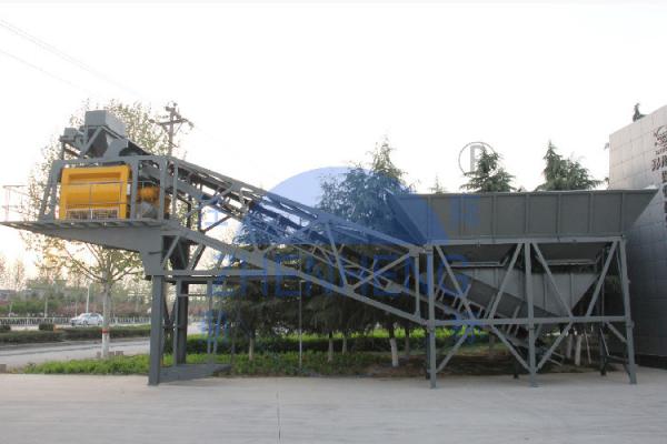 Buy cheap 100m3 / H Twin Shaft Mixer YHZS100Mobile Concrete Batching Plant 2 X 10m3 Aggregate Bin Volume from wholesalers