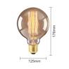 Buy cheap G125 Globe Spiral Filament Led Bulb 40w 60w Carbon Filament Globes 1800k from wholesalers