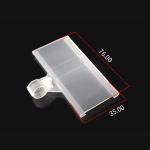Clear Plastic Wire Shelf Label Holder Tags 75*35mm ODM With Tight Snap Lock