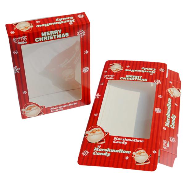 Buy cheap Chocolate Window Paper Ivory Small Cardboard Packaging Boxes CMYK PVC Christmas from wholesalers
