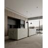 Buy cheap Customized White And Black Kitchen Cabinets Bar Table Modern Kitchen Set from wholesalers