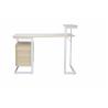 Buy cheap 2 Storage Drawers Modern Computer Desk White Oak Elegant With Elevated Shelf from wholesalers