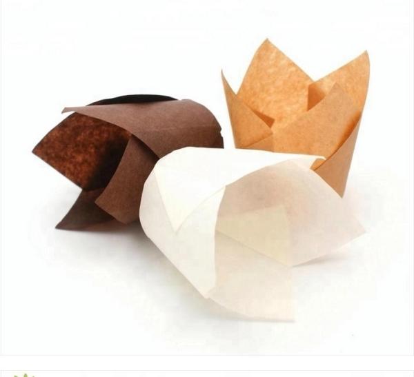 Buy cheap Oven Safe Greaseproof Mini Tulip Paper Baking Cups from wholesalers