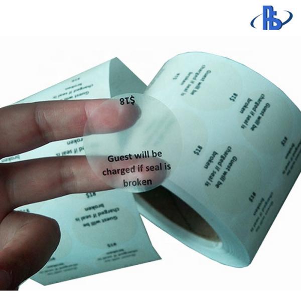 Buy cheap Round Seal Matte Transparent Destructible Vinyl Label Stickers Single Sided Adhesive from wholesalers