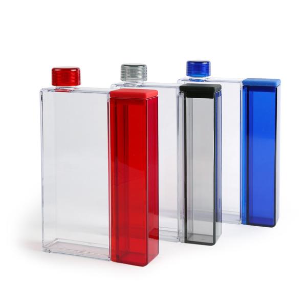 Buy cheap LFGB 600ml Flat Plastic Water Bottle Memo BPA Free from wholesalers