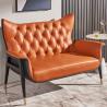 Buy cheap 145*76cm Leather Leisure Chairs Modern OEM Wooden Arm Single Sofa Chair from wholesalers