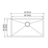 Buy cheap 32 Inch Undermount Stainless Steel Kitchen Sink Good Corrosion Resistance / Offset Stainless Steel Kitchen Sink from wholesalers