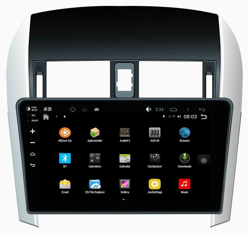 Ouchuangbo auto dvd multi media android 4.4 for Toyota Corolla 2007-2011 with gps bluetooth steering wheel control