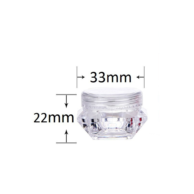 5g Clear Cosmetic Cream Jar Small Capacity Daily Life Long Life Span
