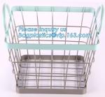 supermarket custom oblong wire metal storage baskets, Rose-Gold Fruit Baskets