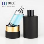 Empty Cylinder Transparent Perfume Bottle Glass With Magnetic Cap 50 Ml With