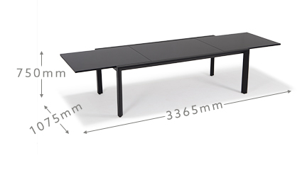 Extendable Outdoor Dining Table and Chair Set for 12 Guests by AJUNION in Garden
