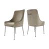 Buy cheap 54*64*93cm Luxury Dining Room Chairs Golden Stainless Steel Metal Legs from wholesalers
