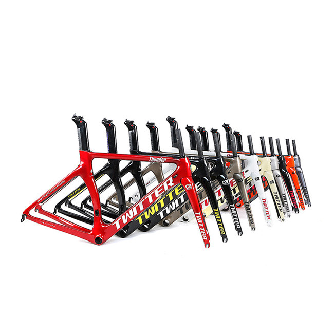 Wheel 700x25C Carbon Road Bike Frame , Carbon Rim Brake Frameset THUNDER-C 46cm