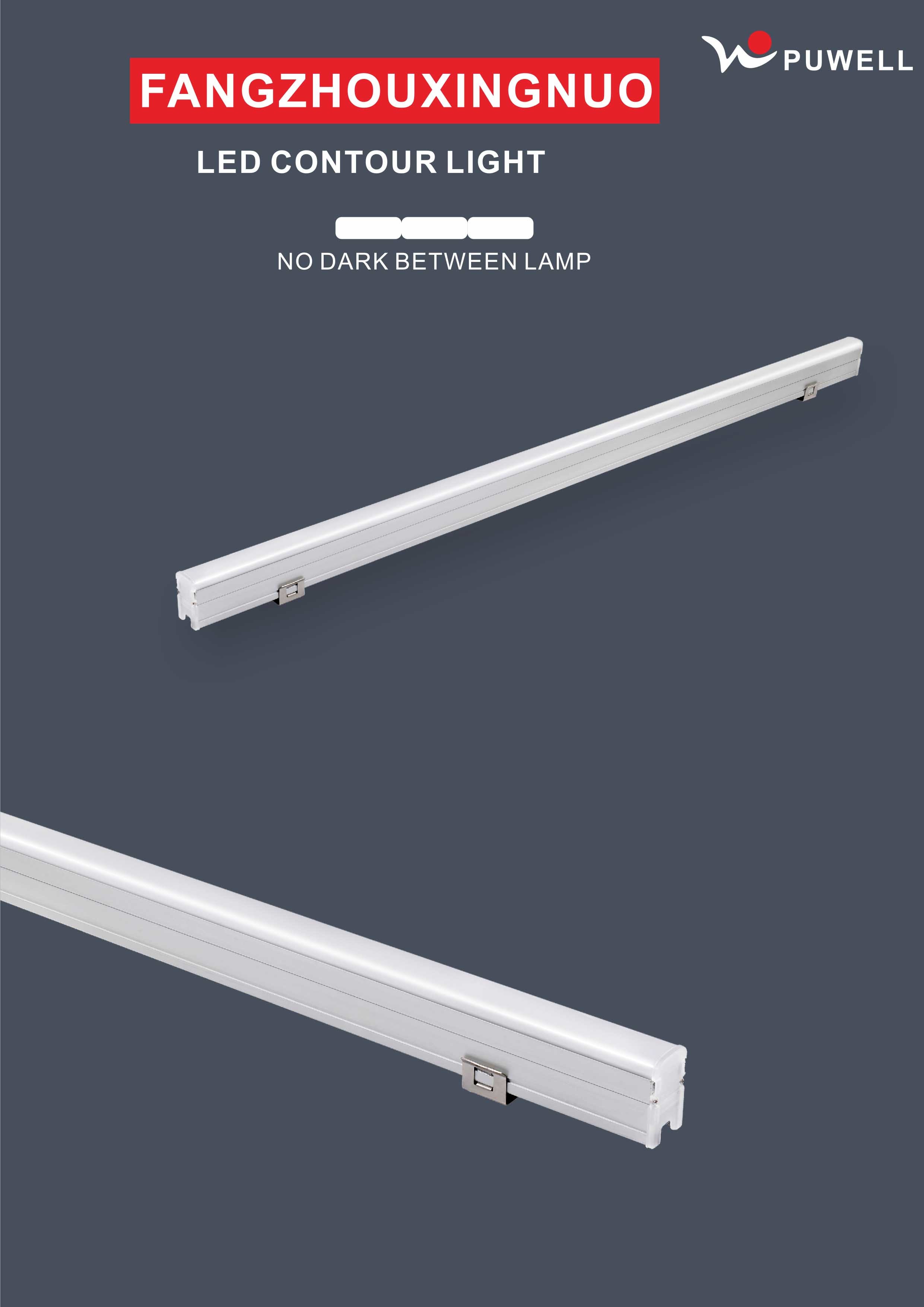 Aluminium EPISTAR 5050 12W Linear Pendant Lighting
