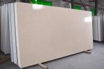 SGS Light Crusty Yellow Quartz Stone Sheet Easy Stain For Kitchen Countertop