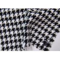 Buy cheap Black And White Herringbone Fabric , Geometric Pattern Jacquard Fabric product