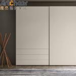 Melamine Finish Plywood Carcase Italian Minimalist Style Sliding Closet Doors