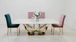 ODM Modern Dining Room Furniture 123kg Tempered Glass Rectangular Table