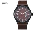 Water Resistant Men's Quartz Watch Sport PU Leather Fashion Reloj M113