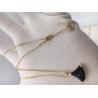 Buy cheap Black Pendant Necklace 18K Yellow Gold , Black Gemstone Necklace With Onyx Pendant from wholesalers