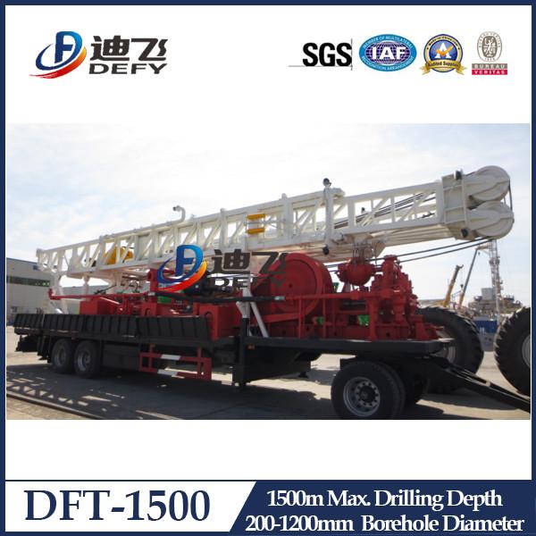 Buy cheap 600m 1000m 1500m truck trailer mounted hydraulic water well drilling rig machine from wholesalers