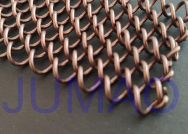 Buy cheap Coffee Color Metal Mesh Curtains Iron Wire Material For Replacement Fireplace Door from wholesalers