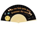 Wholesale Chinese Custom Bamboo Printed Fabric Bamboo Fan Folding Paper Fan Hand