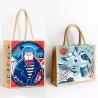 Buy cheap 12colors Printing Waterproof Burlap Tote Bag Hemp Material from wholesalers