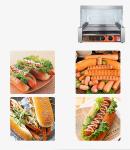 Steel Commercial Snack Food Equipment Hot Dog Making Machine Dual Temperature