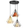 Buy cheap Diamond-shaped Iron Pendant Lamp, perfect for restaurants / dinning room / cafes,etc from wholesalers