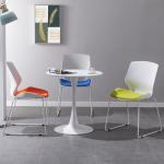 Stackable Four Legs Training Office Porosity Mesh Conference Room Chair with PC