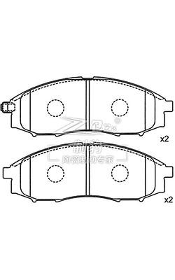 Nissan Automotive Brake Pad Set For Nissan OEM 41060-7Z025 3.2 Pounds Item