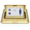 Buy cheap VGA RJ45 Audio Multimedia Combination Pop Up Brass Floor Sockets Ground Outlet Box Waterproof from wholesalers