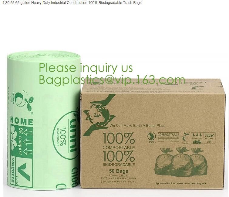 100% Eco-friendly Material Certified PLA Compostable Bag,Corn Starch T Shirt Bag Meet EN13432 BPI Biodegradable And Comp