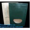 Buy cheap Natural Kraft Paper Flat Bottom Standup Pouch / Food Packaging Bags With Window,Foil Lined Standup Kraft Paper Envelopes from wholesalers