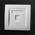 OEM ABS 1 Port 86 Type Wall Face Rj45 Faceplate