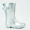 Buy cheap Silver Shiny Anti Skidding Waterproof Rubber Rain Boots Mid Calf from wholesalers