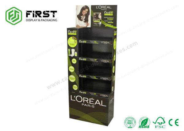 Buy cheap Colorful Printing Recyclable POS Paper Cardboard Floor Display Stand For Cosmetics from wholesalers