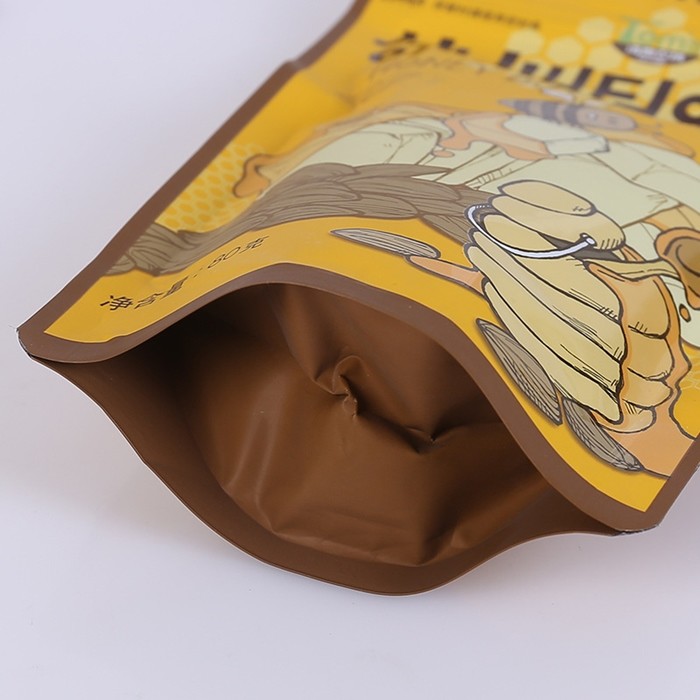 Standing Up Food Packaging Bags With Zipper Gravure Printing Custom Thickness