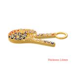 Micro Pave DIY Gold Plated Jewelry Brass Crystal Hand Lip Pendant Necklace