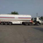 3 Axle 5000L 40CBM Oil Fuel Semi Trailer Fuwa Axle With SINOTRUK Head