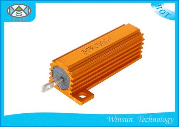 Buy cheap 50W 0.01 ohm-33K ohm High Power Wire Wound Power Resistor Gold Aluminum Housed​ from wholesalers